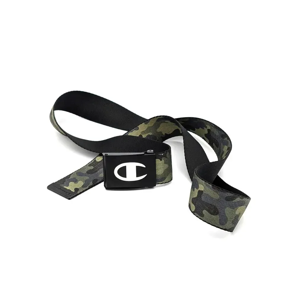 Champion Ratchet Web Belt Camouflage OS Adjustable Gorpcore Green Black Camo